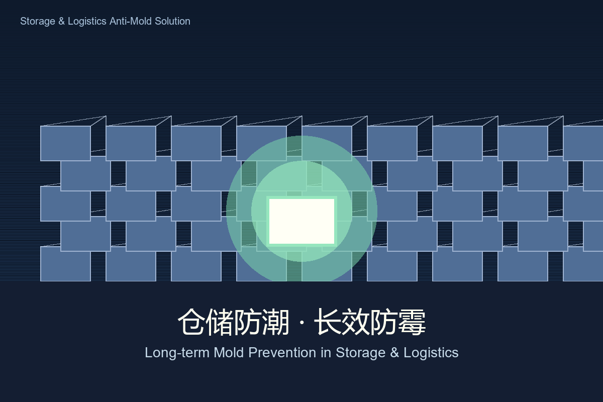 Humidity control and long-term mold prevention in industrial storage & logistics